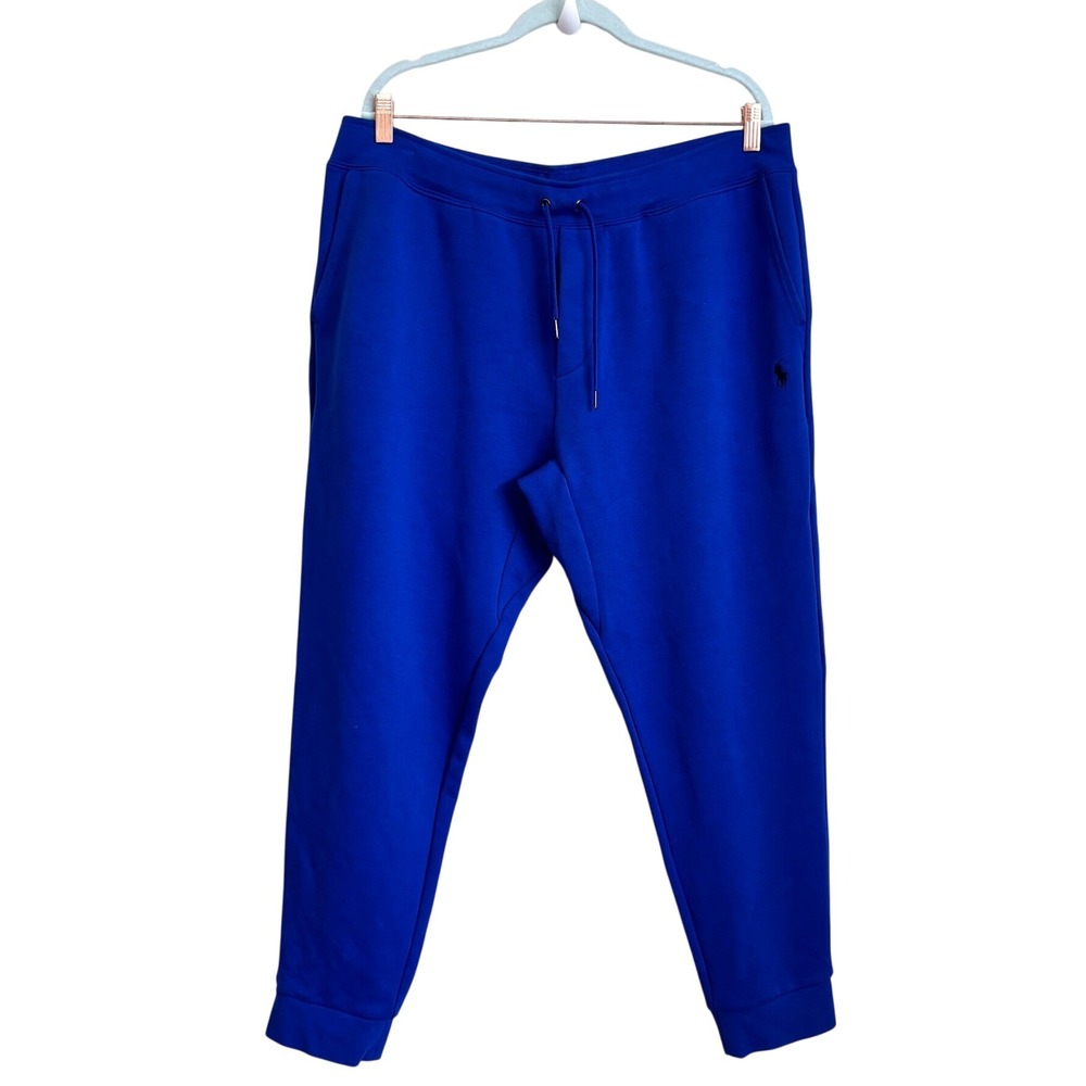 Polo Ralph Lauren Mens Jogger Sweatpants XXL Blue Knit Pony Logo Athletic Gym